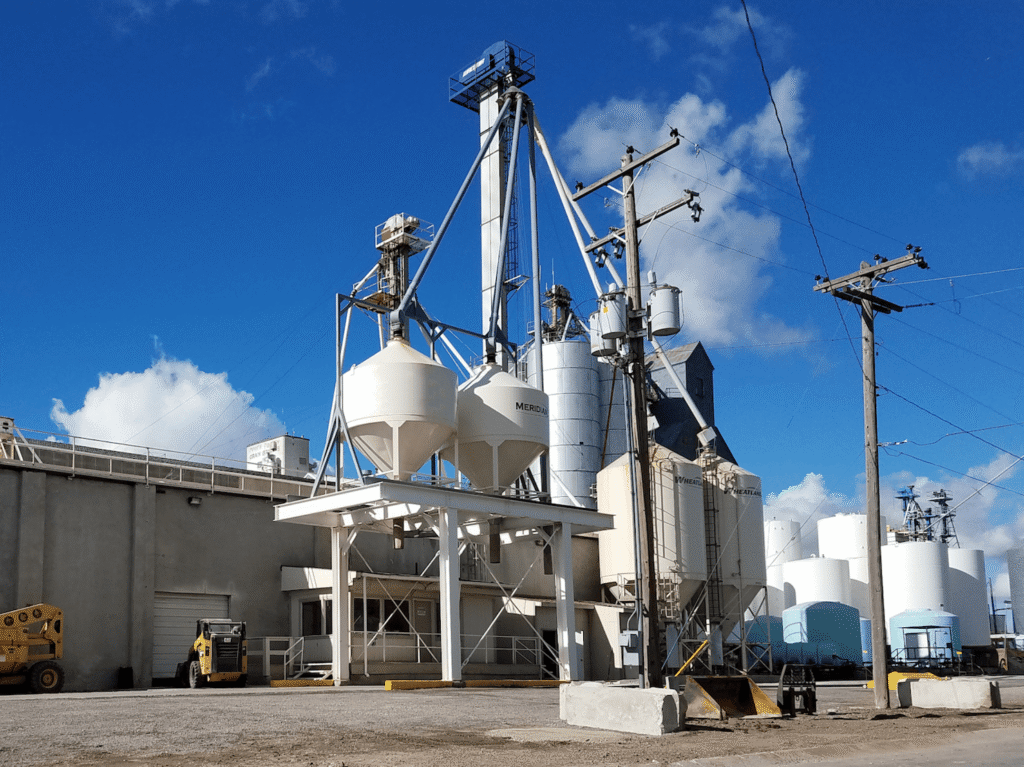 Bingham Ag Services American Falls location featuring grain elevators and agricultural storage facilities